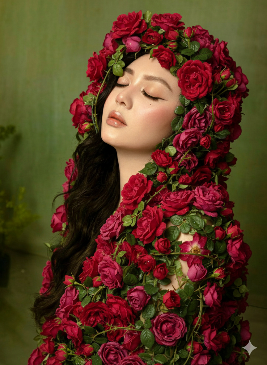 Outfit Made of Flowers
