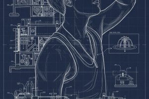 Sketch/Blueprint Style
