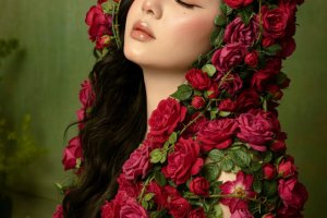 Outfit Made of Flowers